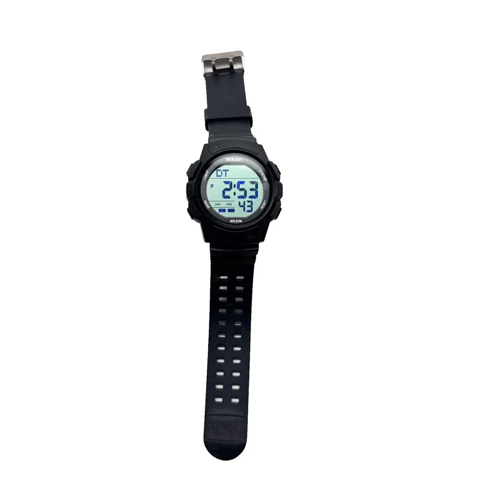 Beeasy Men Digital Sports Watch,Waterproof Watch with Stopwatch Black